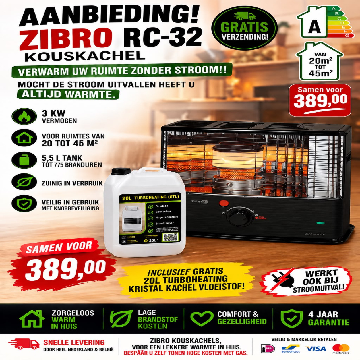 Zibro RC-32 met 20L vloeistof aanbieding